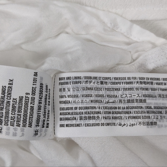 Hollister White Sheer Boho Blouse Extra Small - Picture 6 of 8